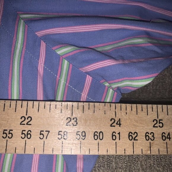 Ralph Lauren Multi Color Long Sleeved Striped Button Classic Fit Shirt Size 16 - Picture 8 of 8